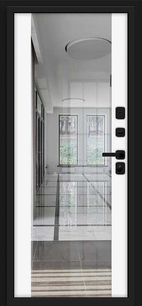 Товар Дверь Эво/SBlack Black Shell-Wotan Oak/White Silk BR6249