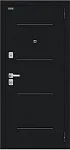 Дверь Браво Техно/BChrome Букле черное/Bianco Melinga DIS007417 фото