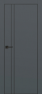 Товар Межкомнатная дверь PX-20  черная кромка с 4-х ст. Графит матовый