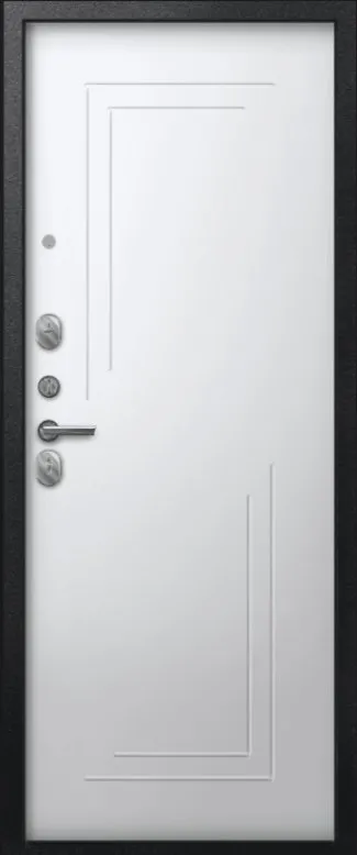 Товар Дверь A-06 черный сатин - кашемир белый DIS007336